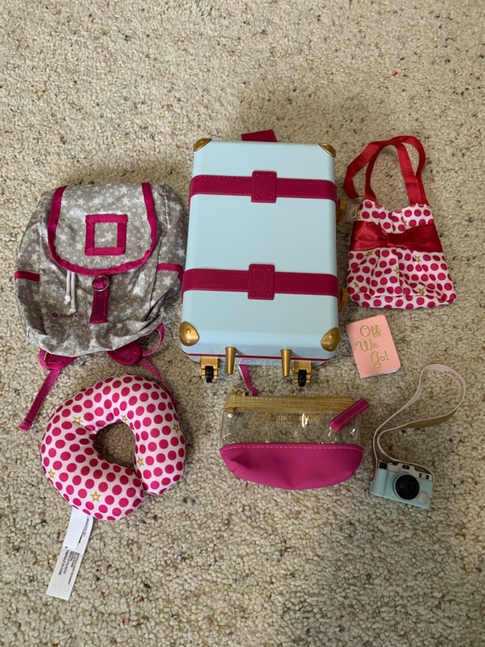 American girl travel accessory set
